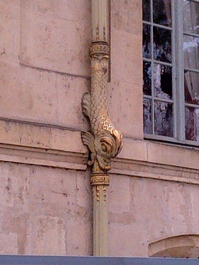 Drain-pipe on Side of Building
